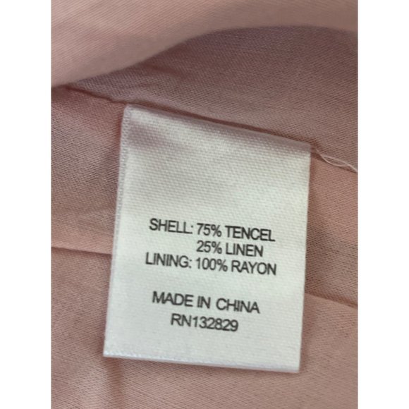 Tularosa Arya Jacket‎ Pink Lined Pockets Lightweight Linen Blend Sz M NWT $188 - Picture 12 of 15